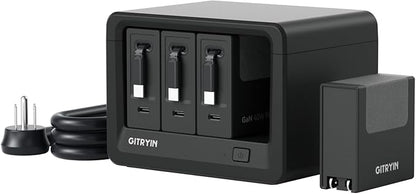 Gitryin 12-in-1 Desktop Charging Station with 3 Retractable Type-C Chargers and 1 Lightning Charger, 40W USB-C Power Strip with Flat Plug, Extension Cord with 1020J Surge Protection for Home Office