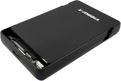 X-MEDIA XM-EN2279U3 2.5-Inch Tool-Free USB 3.0 SATA SSD HDD Hard Disk Drive External Enclosure Case | Support 7mm / 9.5mm Height HDDs