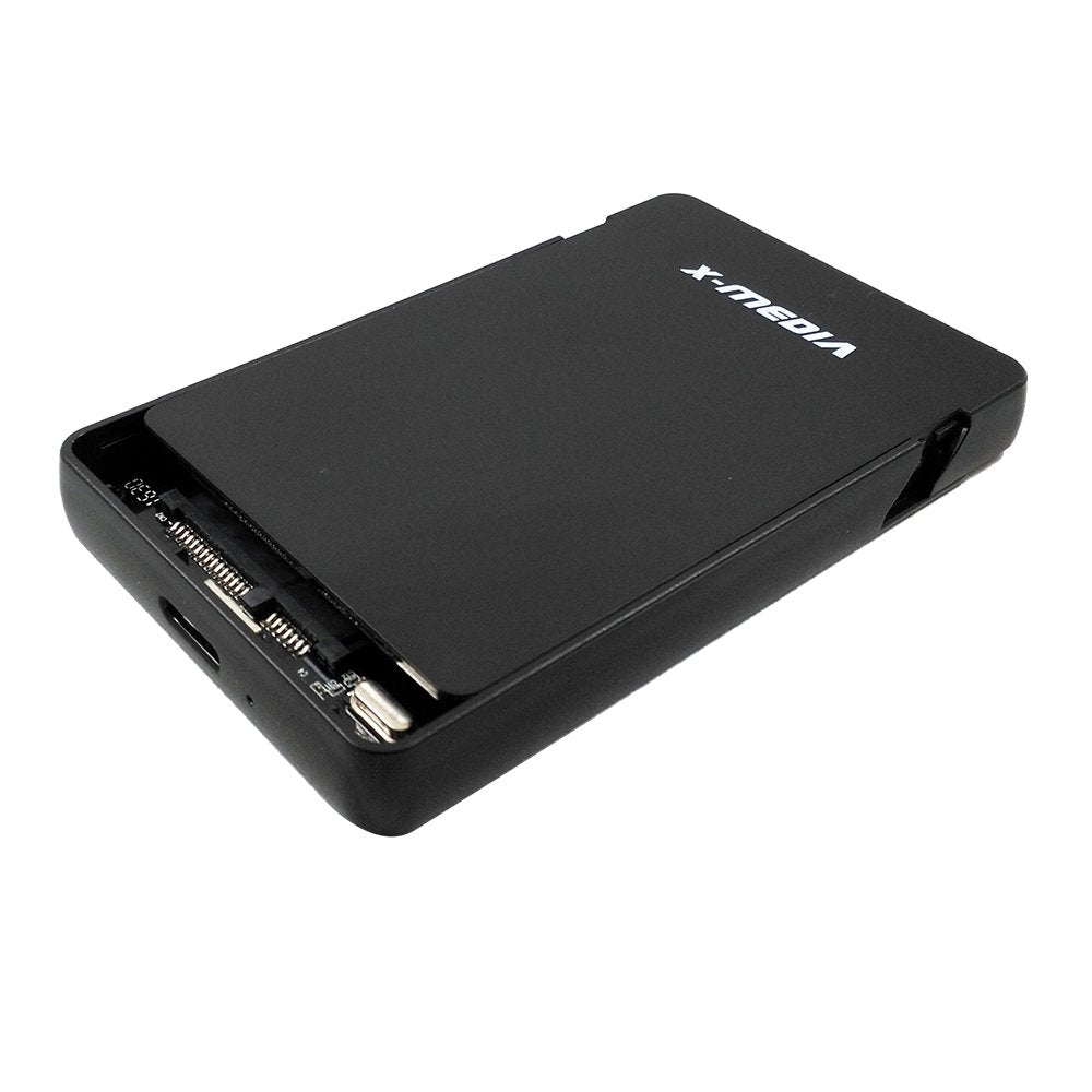 X-MEDIA XM-EN2279 2.5-Inch Tool-Free USB 2.0 SATA Hard Disk Drive HDD External Enclosure Case for 7mm / 9.5mm 2.5-Inch SATA HDD and SSD