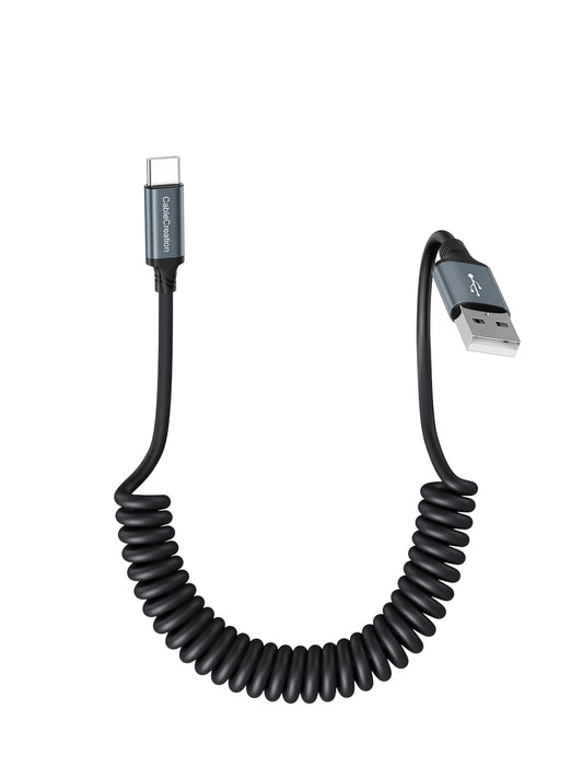CableCreation Coiled USB C Cable for CarPlay & Android Auto