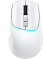 R108 Wireless Bluetooth Mouse – Dual Bluetooth ＆ 2.4GHz USB Receiver, 4 DPI Levels (1000–3200), USB-C Rechargeable, Ergonomic Right-Hand Grip, Silent Click, for Computer/Mac/Laptop - White