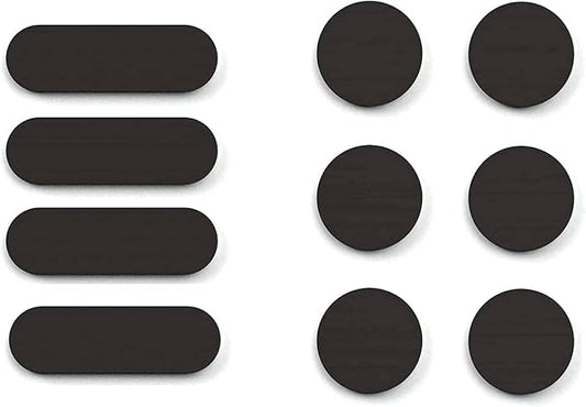 Universal Webcam Covers - Privacy Protection Accessory, No Residue Application, Safe Screen Closure - Dots and Bars, 20 Pieces - Black