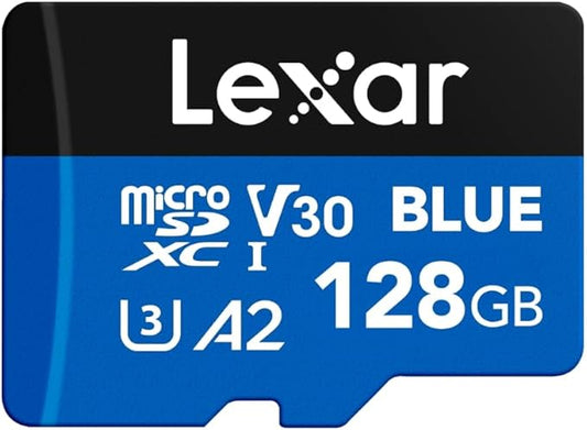 Lexar 128GB Blue Micro SD Card Up to 160MB/s microSDXC UHS-I Memory Card