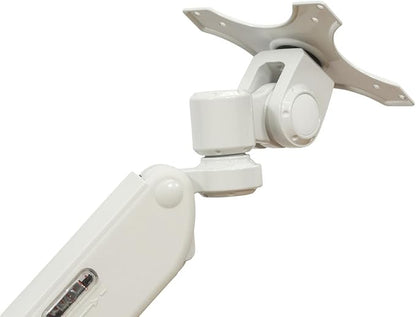 Displays2go Wall Mounted Computer Station, Monitor Mount, CPU Holder, Adjustable Arms (DWSSW01WT)