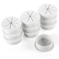 HYCC 10 Pack 2 Inch Flexible Desk Grommet,Organize Wires and Cables on Office Equipment, Computer Components, Entertainment Systems Effectively - Color: White