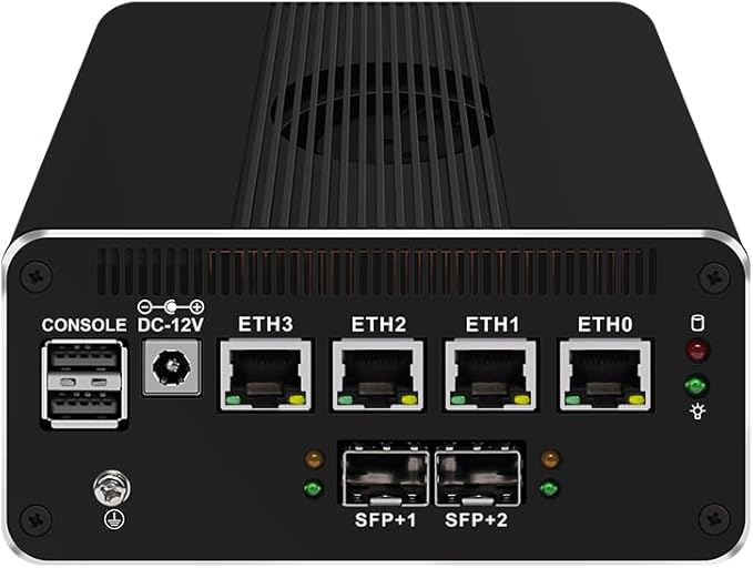 CWWK Intel Alder Lake N100(4C/4T Up to 3.4GHz)/N305(8C/8T Up to 3.8GHz) Dual SFP+10GbE Mini PC|4xIntel I226-V 2.5GbE |DDR5 Memory|PCI-E x4|HDMI+DP+Type-C (10 Gigabit N100, 8G RAM 128G SSD)