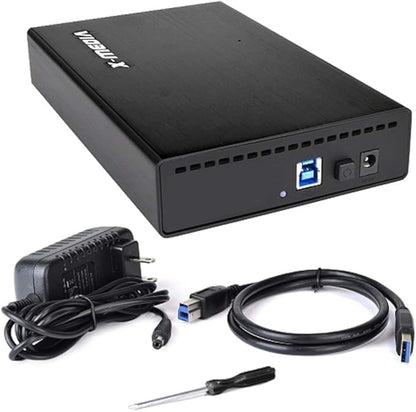 X-MEDIA XM-EN3251U3-BK 3.5-Inch USB 3.0 SATA Aluminum Hard Disk Drive HDD External Enclosure Case, Support 2.5/3.5-Inch SATA / SSD Hard Disk Drive