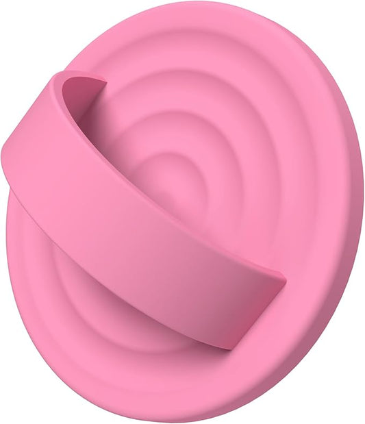 COFFKER Magnetic Phone Ring Grip Holder, Silicone Finger Loop Grip, Compatible with MasSafe, Back of Phone for iPhone Pro Max/Plus/16/15/15/14/13/12 Series, Tender Pink