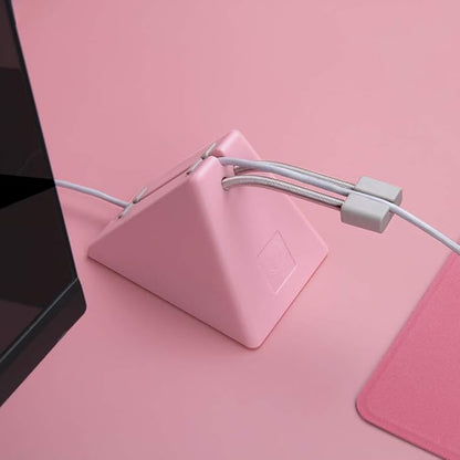 Hotline Games Mouse Bungee Mouse Cord Clip Cord Management System Fixer Holder for Esports FPS Game (3.0 Pink)