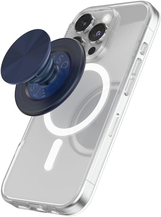 PopSockets Phone Grip for MagSafe, Magnetic Holder, Phone Stand, Navy Blue - French Navy