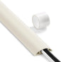 Floor Cable Cover 3ft Beige, LZEOY Cord Covers for Wires on Floor, Cord Hider Floor Cable Management, Extension Cord Floor Cover Low Profile, Floor Cord Cover for Office/Carpet/Floor