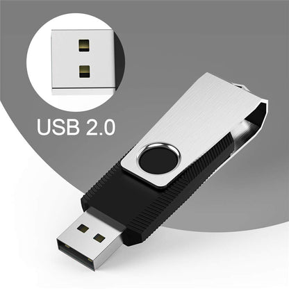 KEXIN Bulk USB 50 Pack 1GB USB Flash Drives Flash Drive Thumb Drive Bulk Flash Drives Swivel USB 2.0 (1G, 50PCS, Black)