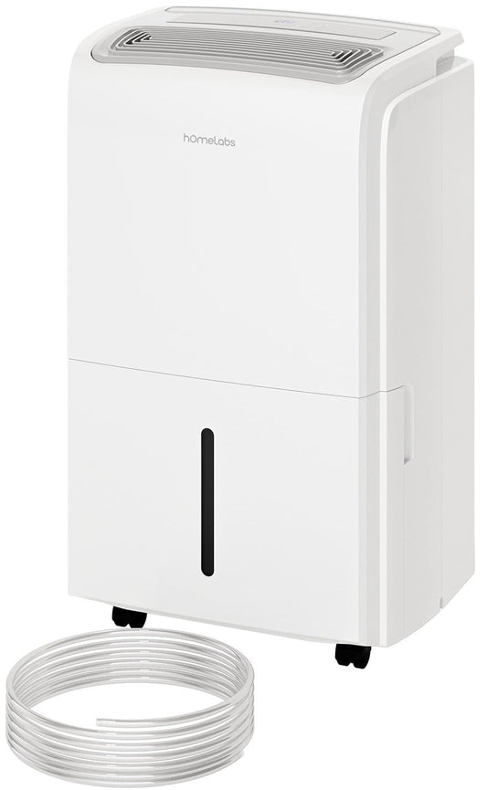 hOmeLabs Dehumidifier 6,000 Sq Ft 40 Pint with Pump 104 Pint 95°F, 90% RH