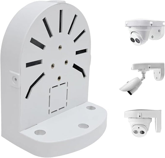 Indoor Outdoor Camera Bracket ABS Plastic Wall Mount L-Shaped Bracket for Security Dome IP Camera Mounting, Junction Box Cable Management (2.5in-SL-1PACK)