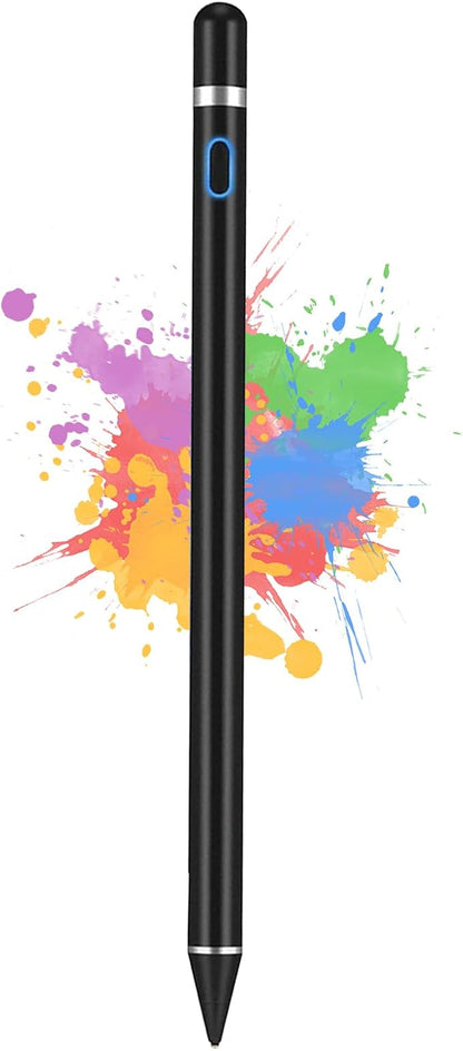 Stylus Pen for Touchscreen, DOGAIN iPad Pencil 1.5mm Fine Point Rechargeable, Tablet Pen for Drawing/Writing/Playing, Stylus Pen for iPad/iPad Air/Mini/Pro/Android/iPhone and Most Device(Black)