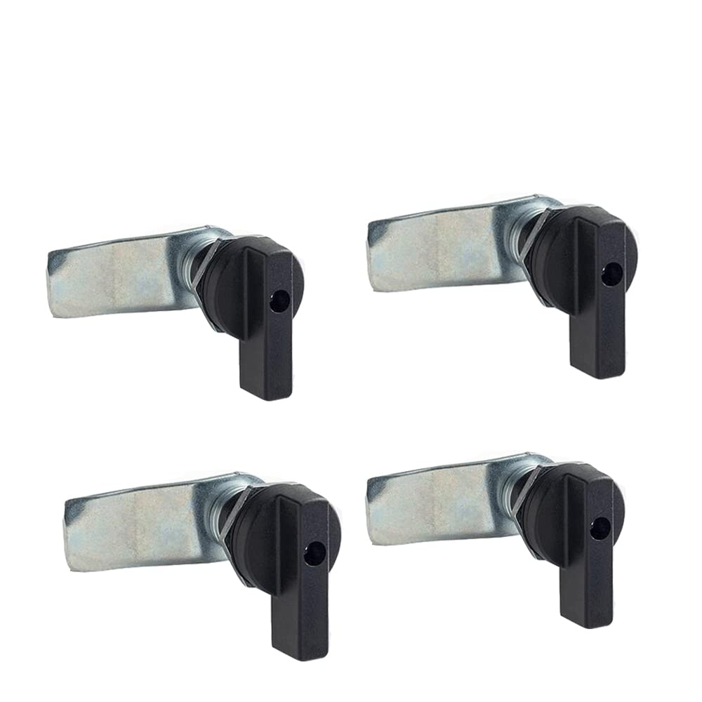 WJSKDQ Thumb Operated Offset Thumb Cam Lock, Black, 4PCS