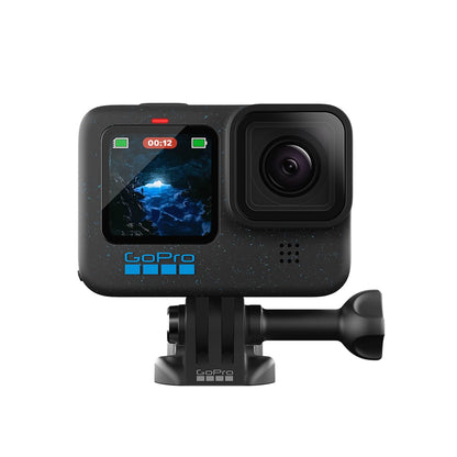 GoPro HERO12 Waterproof Action Camera Dive Kit with 5.3K60 UHD Video, 27MP HDR Photos - Bundle with Protective Housing, Video Light Pack, Camera Tray, Double Clip, 64GB microSD Card