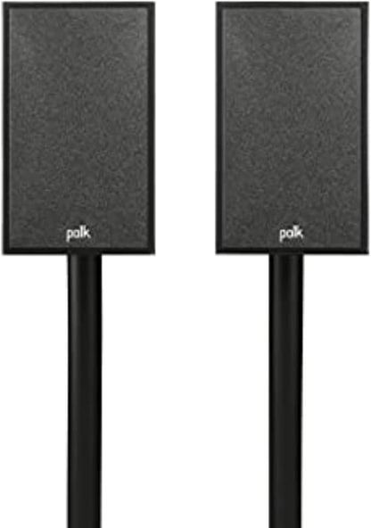 Polk Monitor XT15 Pair of Bookshelf or Surround Speakers - Hi-Res Audio Certified, Dolby Atmos & DTS:X Compatible, 1" Terylene Tweeter & 5.25" Dynamically Balanced Woofer (Pair, Midnight Black)