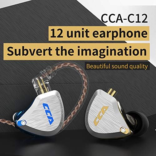 CCA C12 in Ear Monitor Headphones 5BA 1DD Hybrid HiFi Gaming IEM Earphones Noise Isolating Stereo Wired Earbuds for Musicians Audiophile Singers DJ