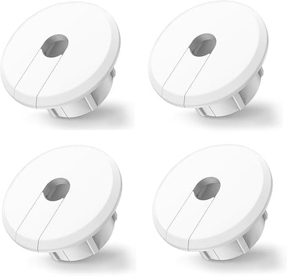 Wall Bushing Grommet for Starlink Dishy Router Ethernet adapter Cable, Starlink Cable Routing Kit Feed-Through for 1 inch Wall Hole and Furnitures Wire Hole (White, 4 Pack)
