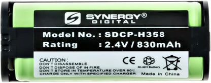 Synergy Digital Cordless Phone Battery, Works with Panasonic KX-TGA670B Cordless Phone, (Ni-MH, 2.4V, 830 mAh) Ultra Hi-Capacity, Compatible with Panasonic HHR-P105 Battery