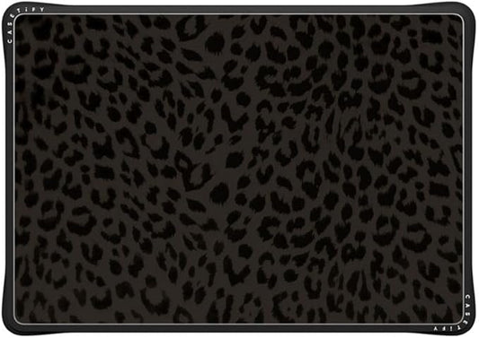 CASETiFY Impact MacBook Air 15" (M2-M4) Case [Cushioned Impact Corners/Scratch-Resistant/Anti-Slip Grip] - Leon Leopard - Clear Black