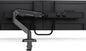 Dual Monitor Arm Desk Mount with Gas Spring & USB Charging, Fits 17–32” inches Screens up to 33 lbs, VESA 75x75/100x100, Crossbar Handle for Easy Adjustment, Black, Dual
