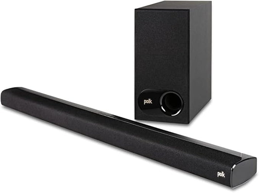 Polk Audio Signa S2 Sound Bar for Smart TV with Subwoofer, Wireless – Exclusive VoiceAdjust Technology, Ultra-Slim Design, Works with 4K & HD TVs, HDMI & Optical, Bluetooth, Wireless Streaming