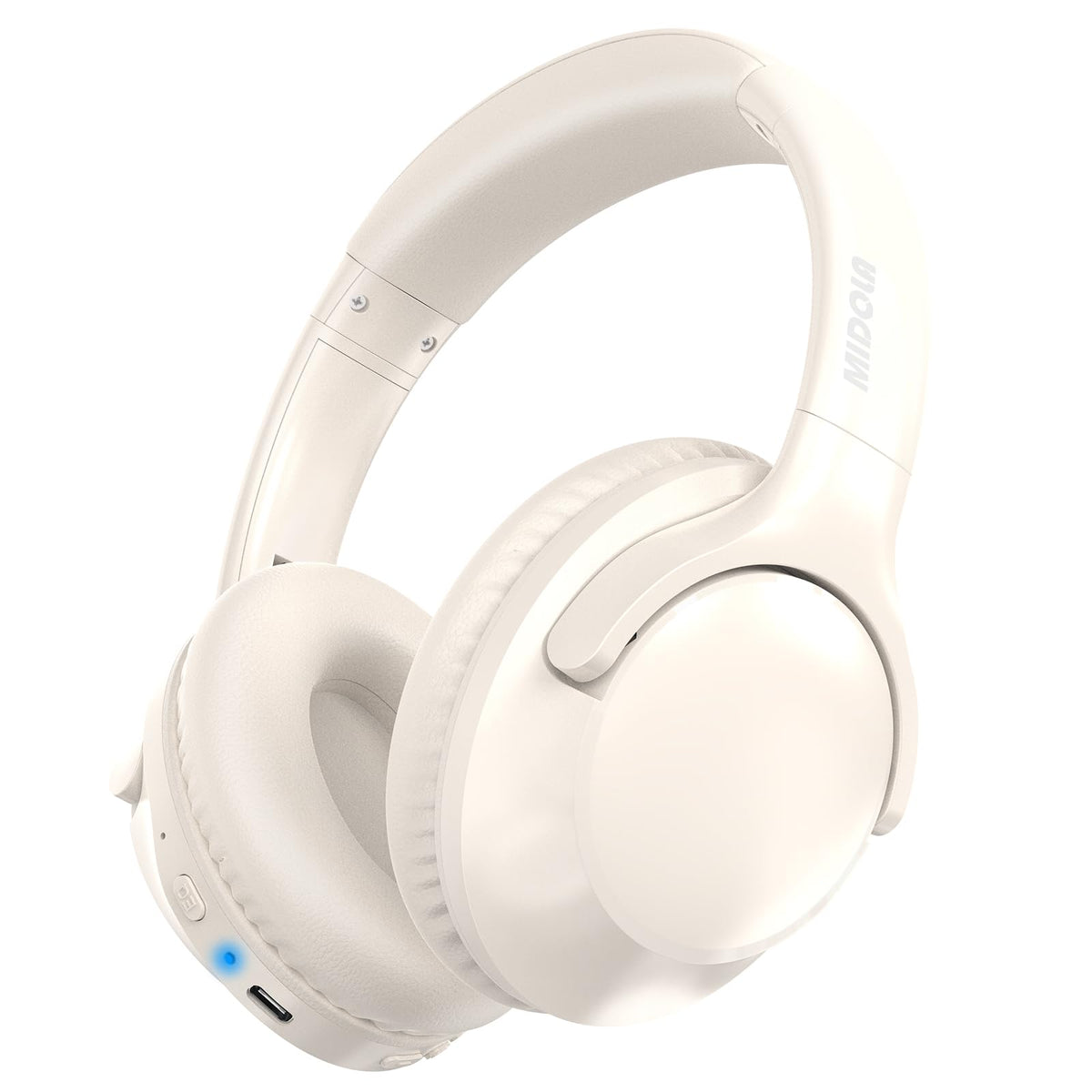 MIDOLA Bluetooth Headphones Over Ear 68H Playtime 6 EQ Wireless Headset with Microphone HiFi Stereo Foldable Lightweight Deep Bass for Travel Home Office Cellphone Pink