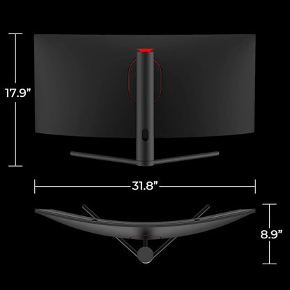 Deco Gear 34" 3440x1440 21:9 Ultrawide Curved Monitor, 180Hz, HDR10, 4000:1 Contrast Ratio, 99% sRGB, 16.7 Million Colors, Adaptive Sync, Blue Light Reduction