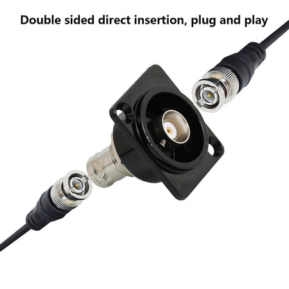 PENGLIN 2PCS BNC D Series Panel-Mount Connector, BNC Female to Female Adapter Bulkhead Connector, Coaxial Extension Coupler for Custom Communication & Surveillance Systems