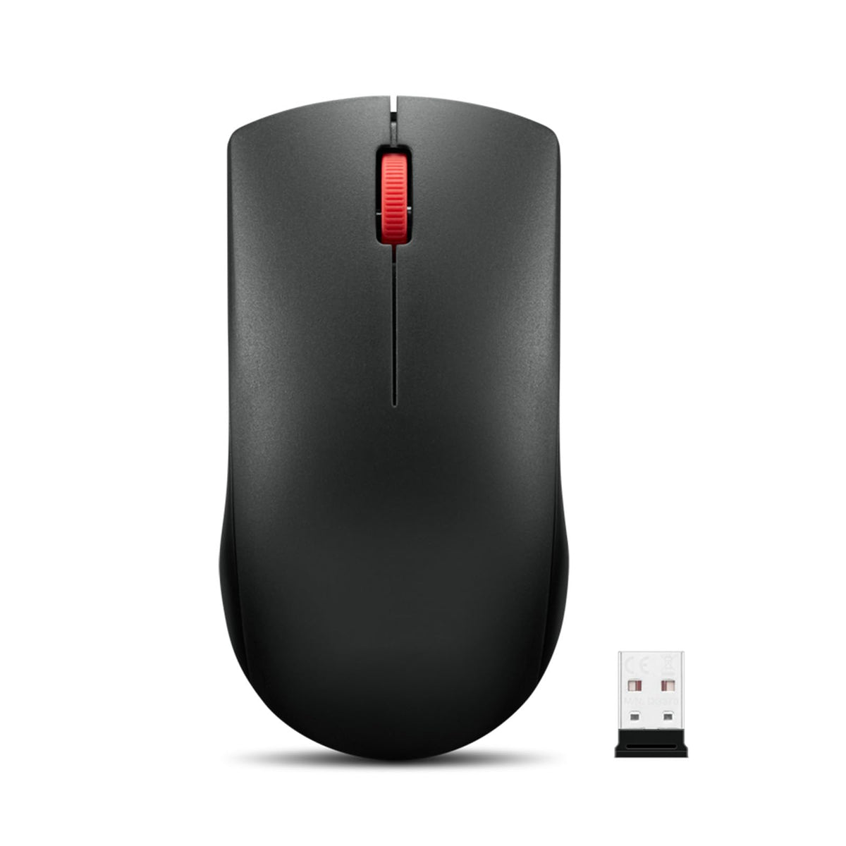 Lenovo USB-C Silent Mouse (WL500) - Silent Buttons, Ambidextrous Grip, Adjustable DPI, Plug-and-Play 2.4G Receiver Computer Mouse, Black