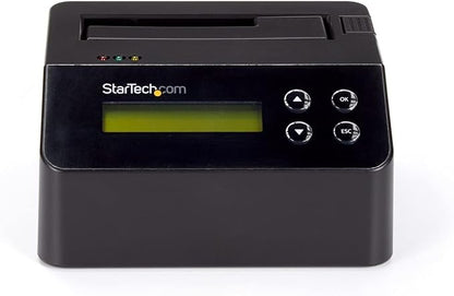 StarTech.com Single Bay Hard Drive Eraser, Standalone HDD/SSD Disk Wiper/Sanitizer, 4Kn, USB 3.0 to SATA III, 9 Erase Modes, LCD, RS232 Printer Port, Hardware Erasing Tool, TAA Compliant (SDOCK1EU3P2)