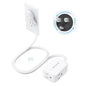TROND 360° Rotating Flat Plug Extension Cord Surge Protector 3ft, Small Power Strip with 900 Joules, Three Side Grounded Outlets, 13A, 16 Gauge Wire, for Indoor Home Office Dorm Room Travel, White
