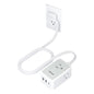 TESSAN Small Flat Plug Power Strip, Ultra Thin Extension Cord 5 ft, Black