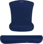 MOSISO Wrist Rest Support for Mouse Pad & Keyboard Set, Ergonomic Mousepad Non-Slip Base Home/Office Pain Relief & Easy Typing Cushion with Neoprene Cloth & Raised Memory Foam, Navy Blue