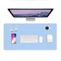 PU Leather Desk Pad Protector Gaming Mouse Pad Non Slip Desk Mat for Keyboard and Mouse Waterproof Desk Writing Pad for Office and Home Desk Accessories(Blue, 47.2 * 17.7)