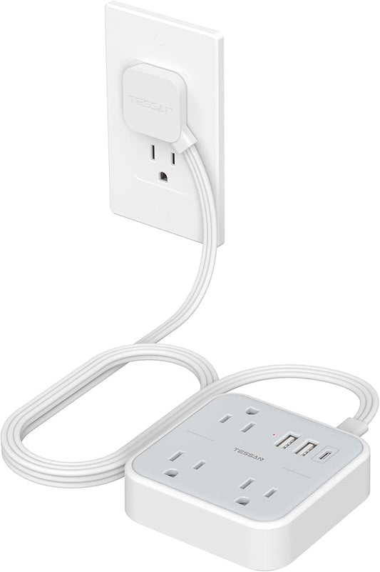 TESSAN Ultra Thin Flat Extension Cord 5 FT