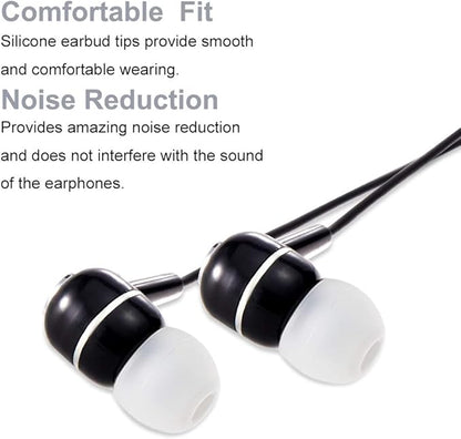 Earbud Tips Soft Silicone Earbuds Replacement Tips Fit for in-Ear Headphones(Inner Hole from 3.8mm - 4.0mm Earphones) 9 Pairs S/M/L,White