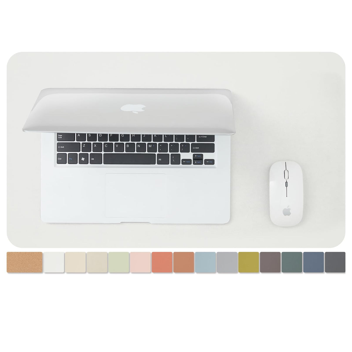 Cork Desk Mat - Dual-Sided Desk Pad for Office and Home - Desk Organization and Accessories - Ideal for Large Mouse Pad and Desk Mats on Top of Desks(Olive Green,80cmx 40cm)