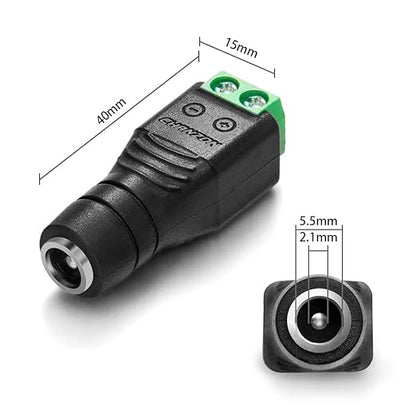 jXIN 12V DC Sensitive Dimmer Switch for Neon Sign, Low Voltage Unique Female Male Connector with 2 Female Power Jack Adapter Suitable for LED Strip Light