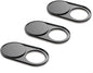 Webcam Cover Slide 0.027in Ultra Thin Metal Magnet Web Camera Cover for Macbook Pro Laptops Smartphone Mac PC Tablets for Echo Spot Show Protecting Your Privacy Security Black(3 packs)