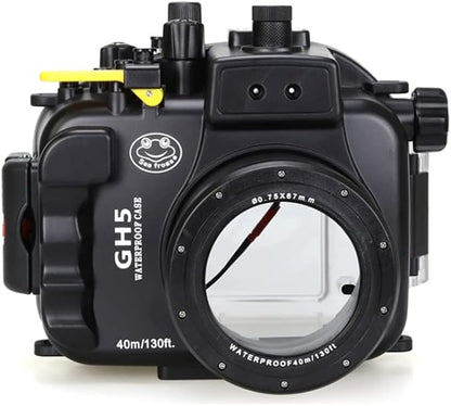 Sea frogs Underwater Camera Housing Compatible with Panasonic GH5 12-60mm IPX8 40m/130ft Maximum Diving Depth Waterproof Camera Case for Diving, Surfing, Rowing