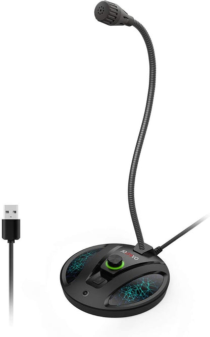 JOUNIVO USB Recording Microphone, Computer PC Podcast Condenser Cardioid Mic with Mute Button & LED Indicator for Laptop, Mac, PS4 - Vocal, Podcasting, Skype, YouTube, Streaming (JV603PRO)