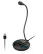 JOUNIVO USB Microphone, 360 Degree Adjustable Gooseneck Design, Mute Button & LED Indicator, Noise-Canceling Technology, Plug & Play, Compatible with Windows & MacOS