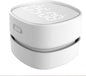 ODISTAR Counter Vacuum Cleaner,Mini Table dust Sweeper Energy with Digital Timer,Endurance up to 400 mins,360º Rotatable for Cleaning Rubber shavings,Crumbs Keyboard of Gifts for Kids(White)