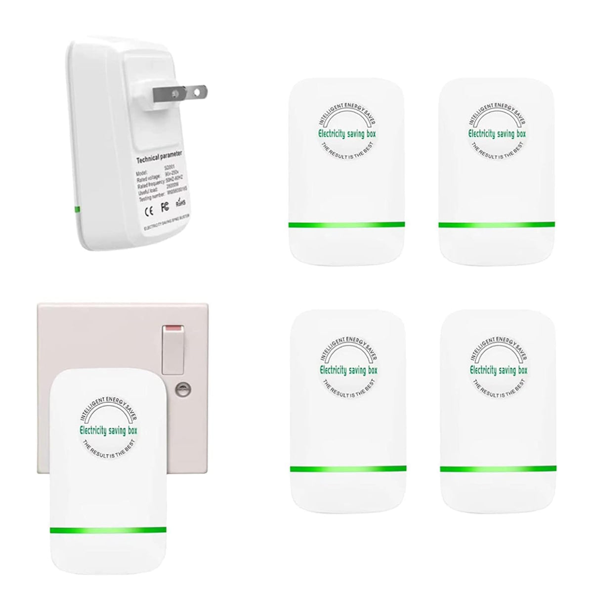 Power Saver Pro X - Voltage Stabilizer & Power Load Balancer, 2025 Upgraded Household Appliance Protection Device, Smart Current Factor Correction for Home, Office & Shop, 90V-250V 30KW High Capacity
