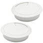 Desk Grommet 2-3/8" (60 mm), Desk Cord Hole Cover, Cable Grommet ABS Plastic, Desk Hole Grommet for Office and Home Table Cable, Detachable Adjustable Cable Cord Organizer (White 2 Pcs)