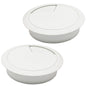 Desk Grommet 3-1/8" (80 mm), Desk Cord Hole Cover, White 2 Pcs