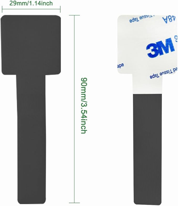 100pcs Hook and Loop Cable Ties, Sticky-Back Cable Straps, Cable Clip,Cord Organizer, Wire Management,Household & Office Essentials (Black)